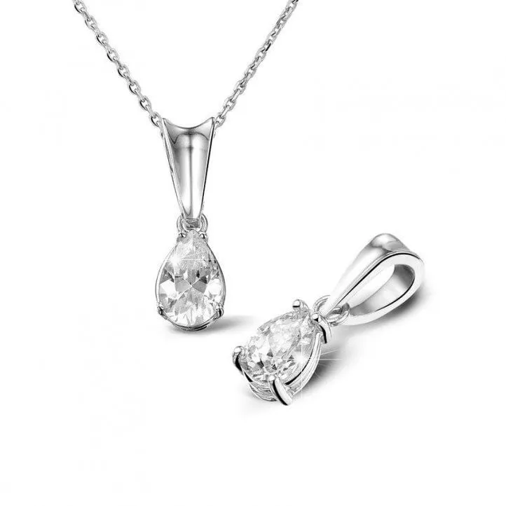 0.50 quilates colgante solitario en platino con diamante en forma de pera 
