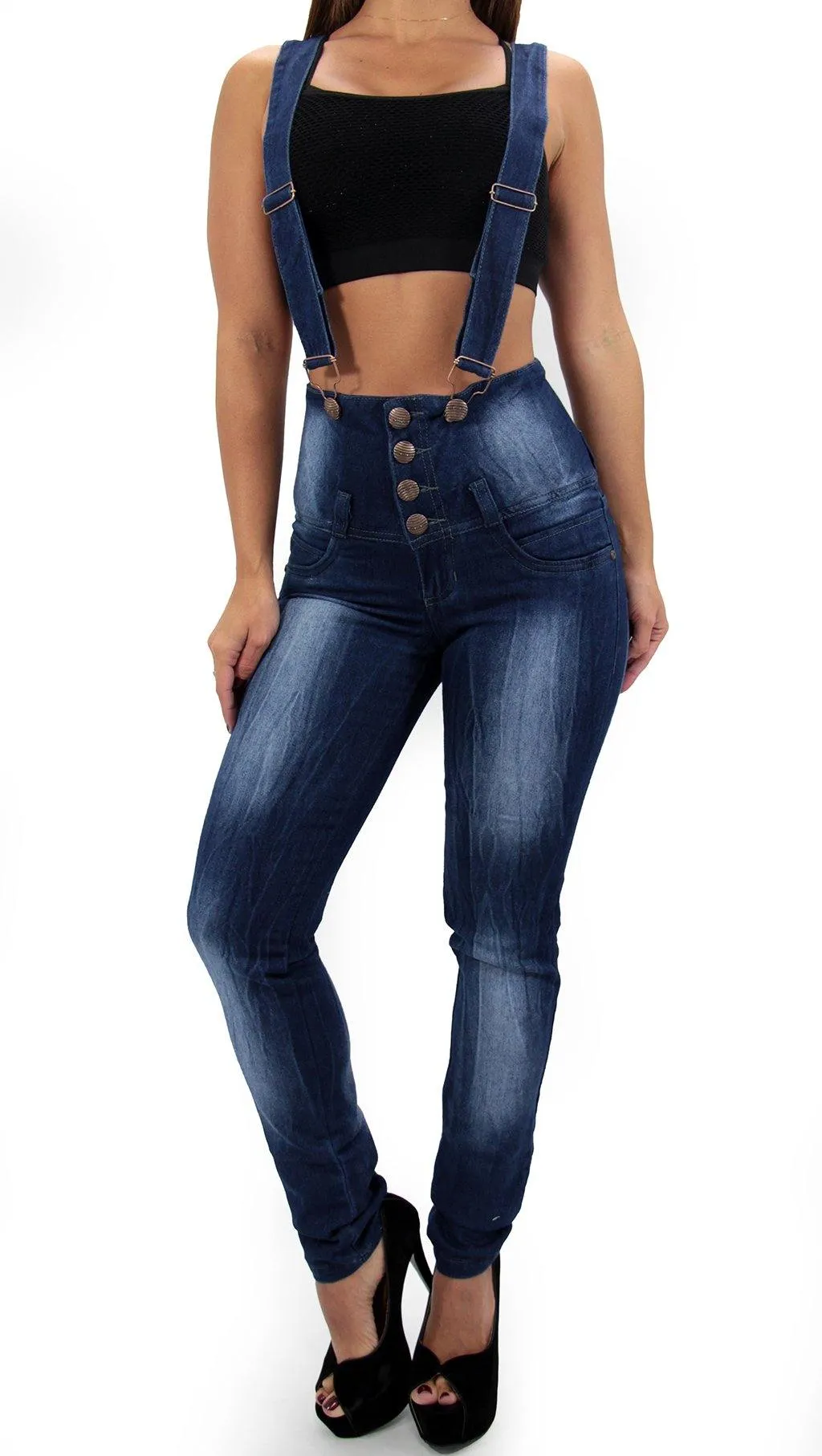 17408 Maripily Strap High Waist Skinny Jean