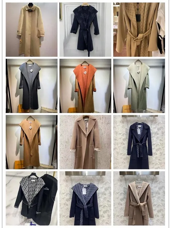 2023 Nuevos abrigos de lana de otoño e invierno Mujeres, de moda y versátiles, adelgazamiento de la cintura, cuello de piel, abr