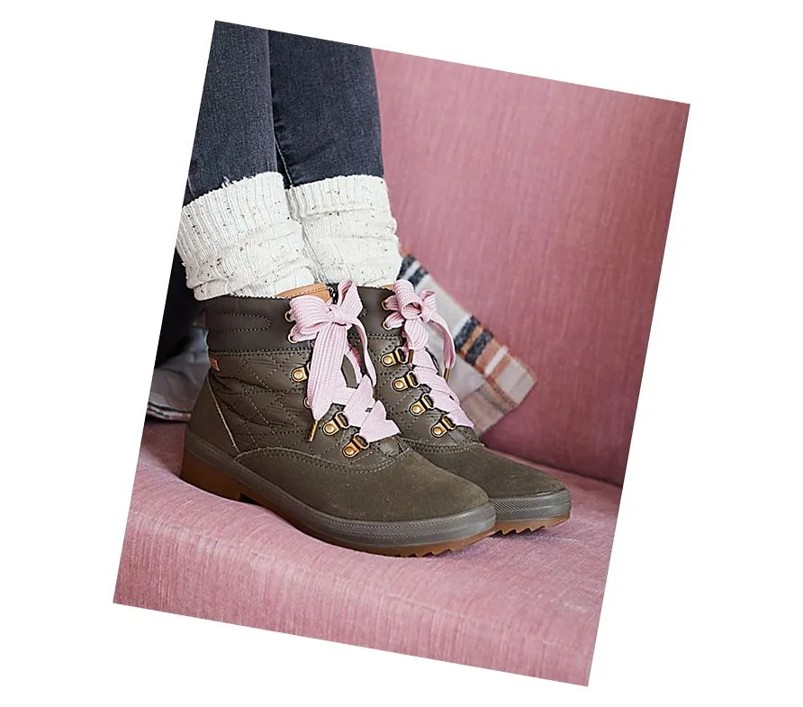 2024 Botas Altas Keds Camp Boot Agua Mujer Verde Oliva ruidoso – Botas Altas