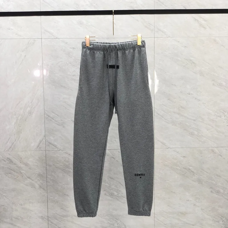 23fw Otoño Invierno EE. UU. Flocado Imprimir Logo Pantalones Pantalones Casual Hombres Mujeres Terry String Joggers Pantalones d