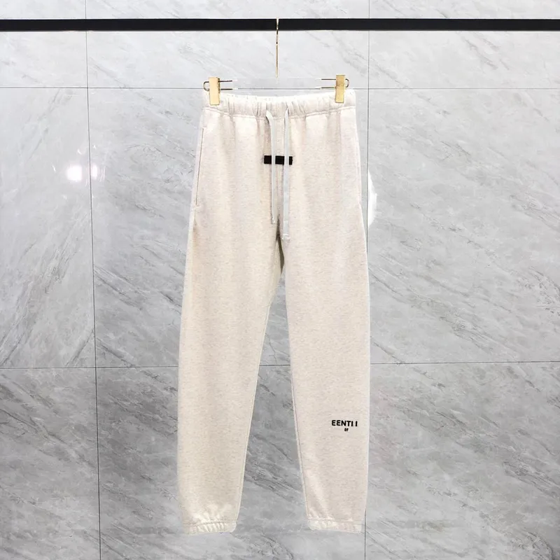 23fw Otoño Invierno EE. UU. Flocado Imprimir Logo Pantalones Pantalones Casual Hombres Mujeres Terry String Joggers Pantalones d