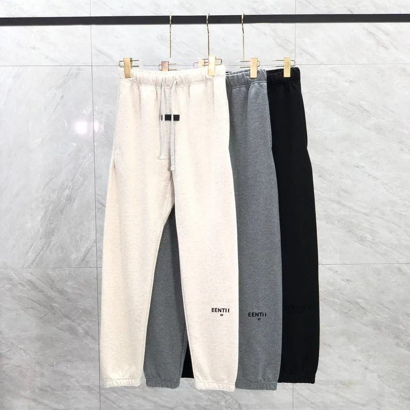 23fw Otoño Invierno EE. UU. Flocado Imprimir Logo Pantalones Pantalones Casual Hombres Mujeres Terry String Joggers Pantalones d