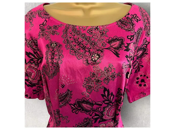3.1 Phillip Lim 3.1 Vestido entallado y con vuelo de brocado rosa cereza vintage de Phillip Lim Reino Unido 12 US 8 UE 40 