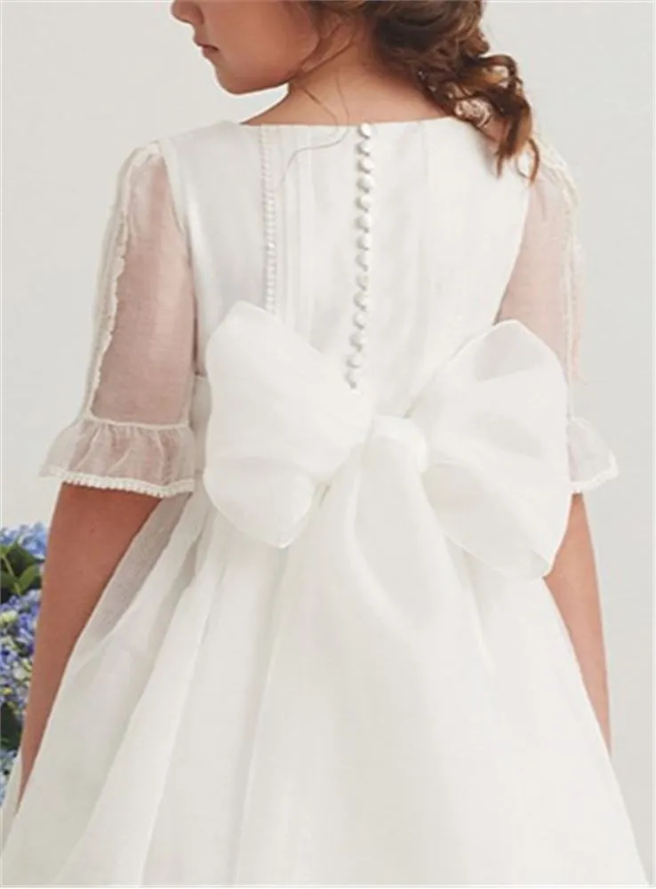587001MDVESTIDO M CODO ORGANZA Y LINO