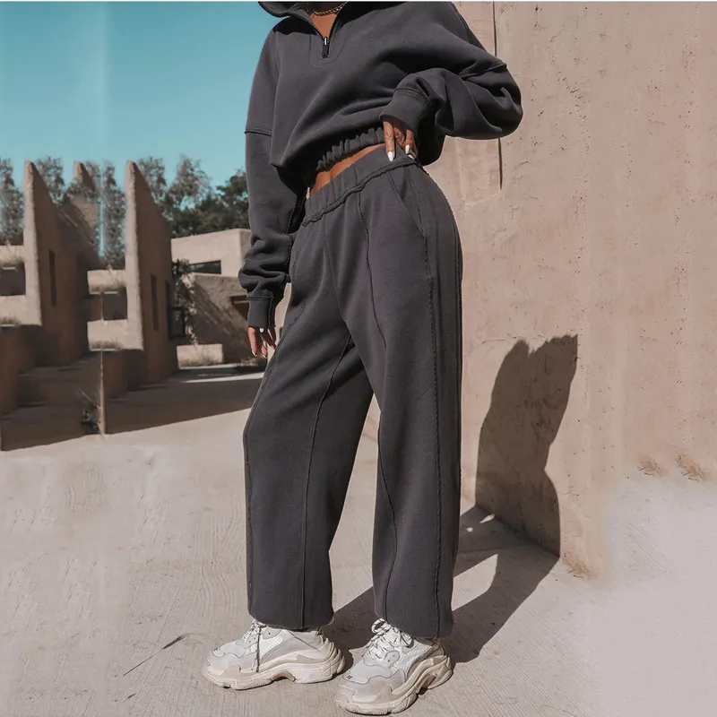 A133 Mujeres Conde capucha con sudadera con capucha de ocio de la moda con sudadera con capucha deportiva 3D+ pantalones de chán