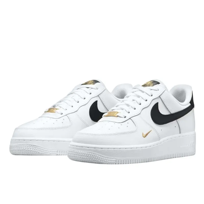Air Force 1 Low '07 Essential White Black Gold Mini Swoosh