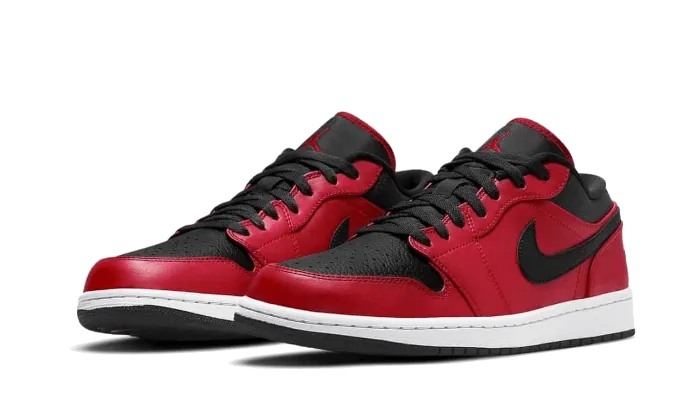 Air Jordan 1 Low Reverse Bred Pebbled Swoosh