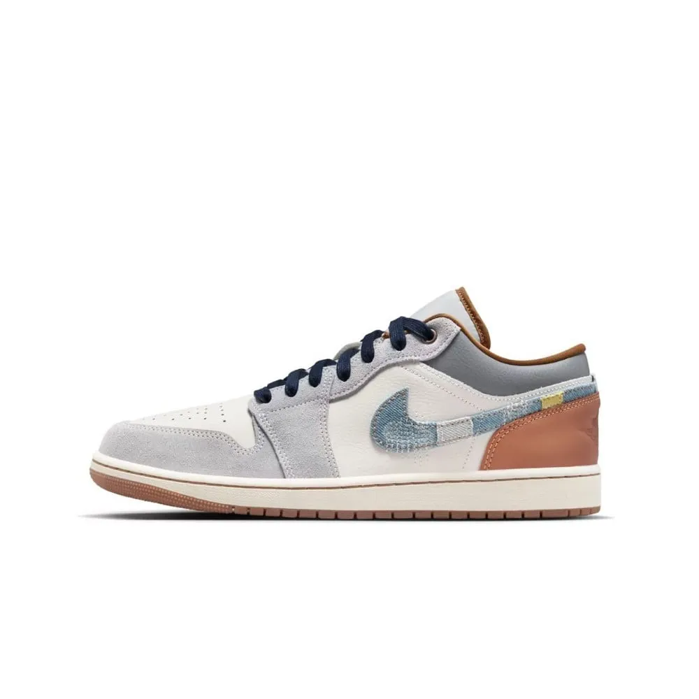 Air Jordan 1 Low SE Phantom Repaired Denim Swoosh