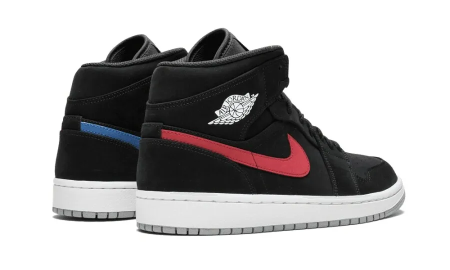 AIR JORDAN 1 MID MULTICOLOR SWOOSH BLACK
