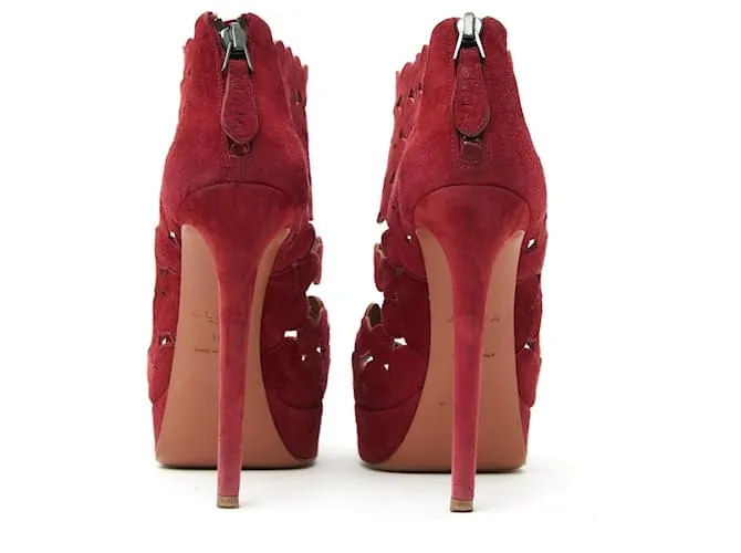 Alaïa LADRILLO SUEDE FR37 Roja 