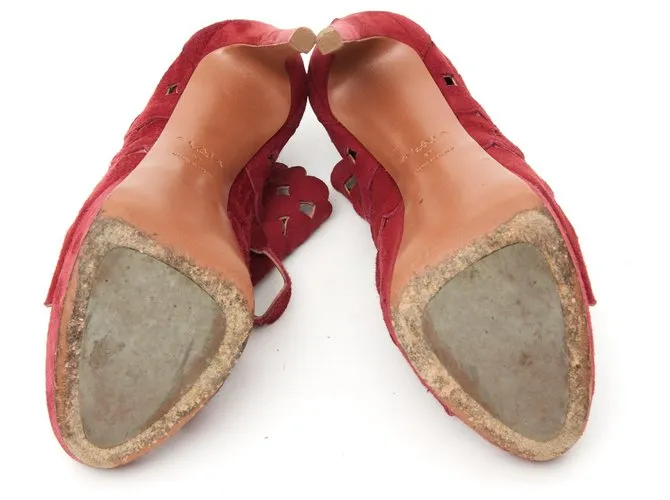 Alaïa LADRILLO SUEDE FR37 Roja 
