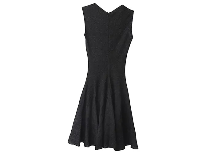 Alaïa VESTIDO AJUSTADO Y CON VUELO ESTRUCTURADO Alaia en viscosa negra Negro 