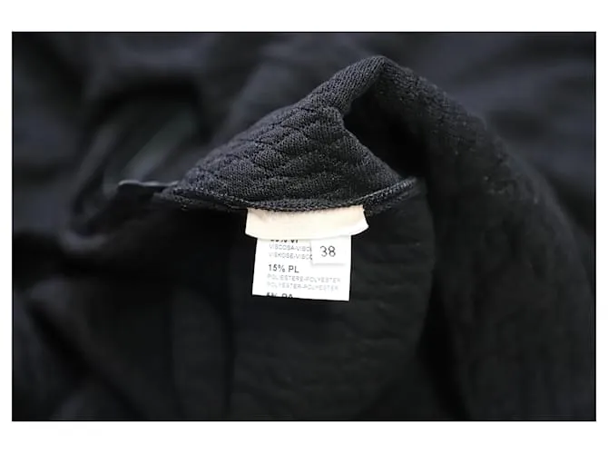 Alaïa VESTIDO AJUSTADO Y CON VUELO ESTRUCTURADO Alaia en viscosa negra Negro 