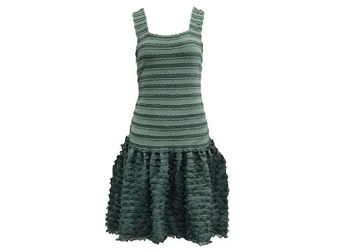 Alaïa Vestido azul entallado y con vuelo de Alaia 
