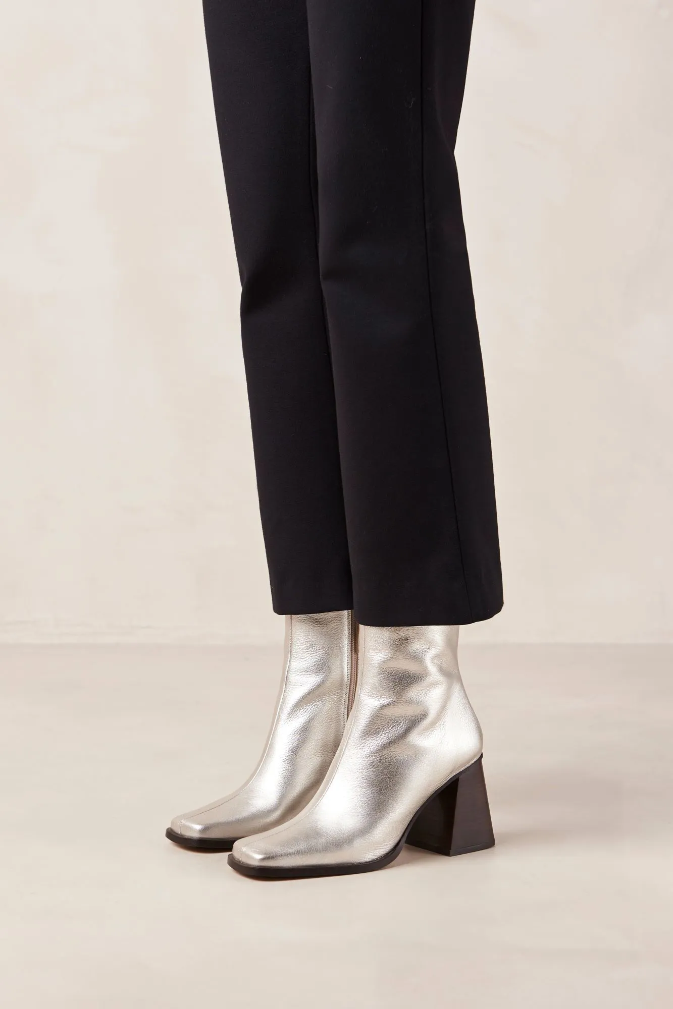 Alohas Botines de cuero plateado South Shimmer