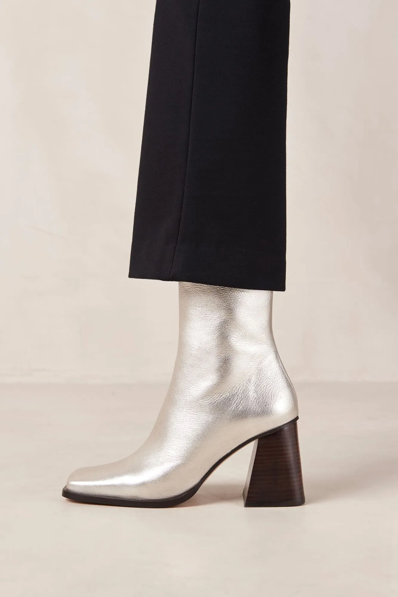 Alohas Botines de cuero plateado South Shimmer
