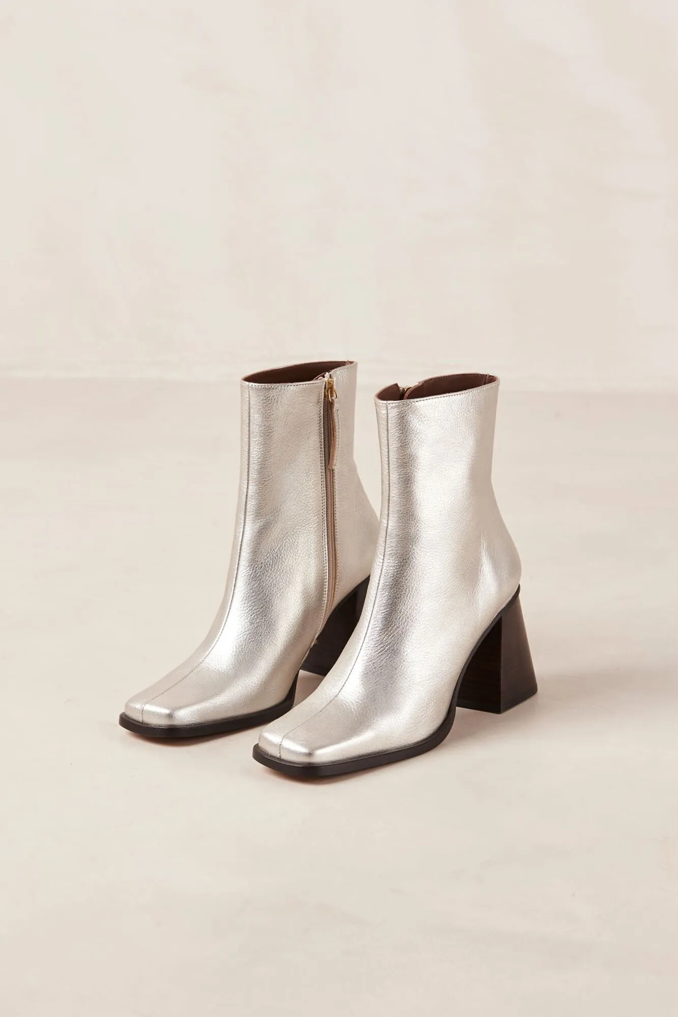 Alohas Botines de cuero plateado South Shimmer