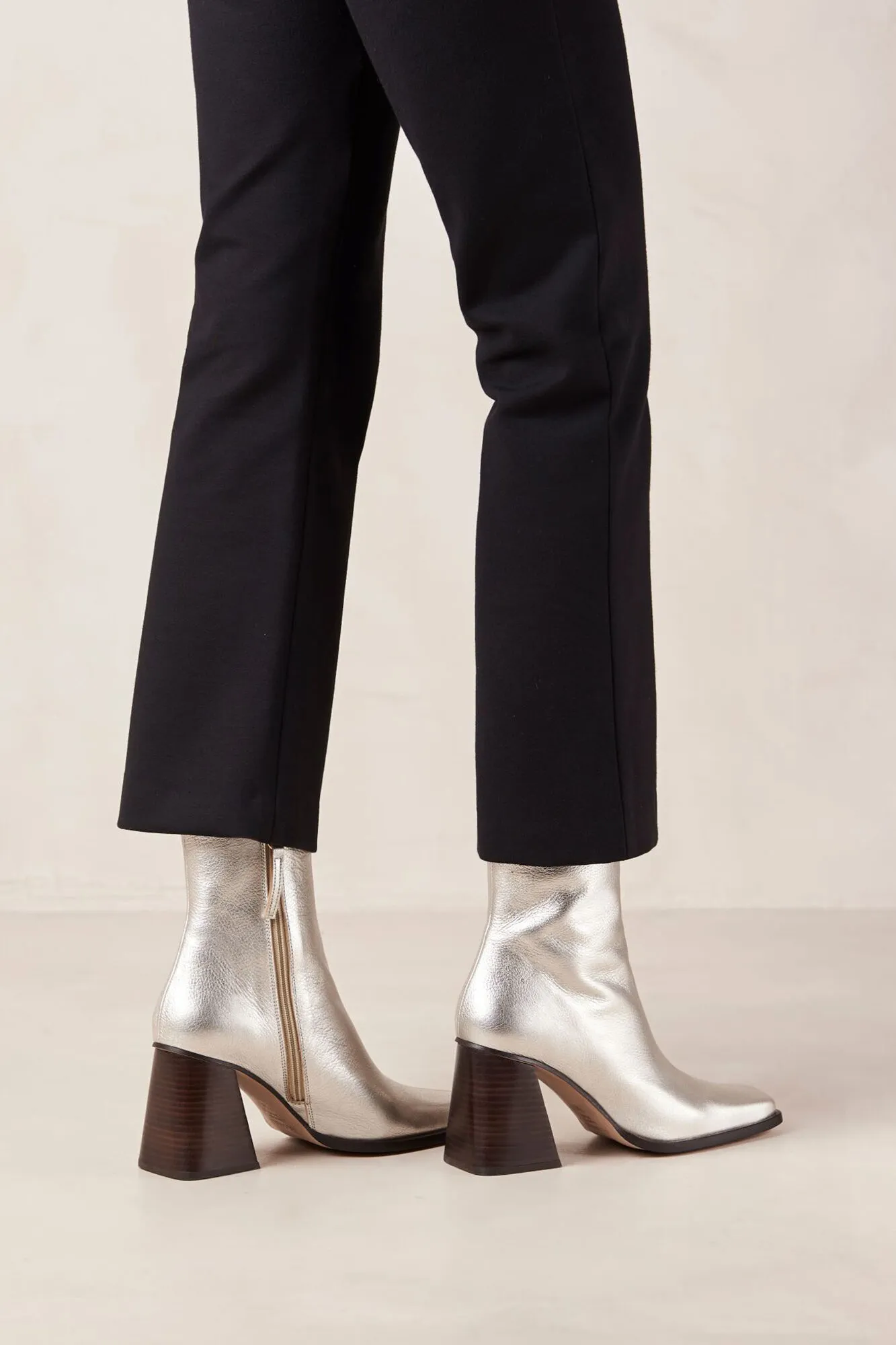 Alohas Botines de cuero plateado South Shimmer