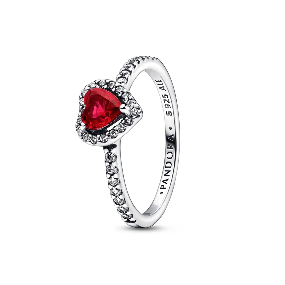 Anillo Corazón Nivelado Rojo 198421C02