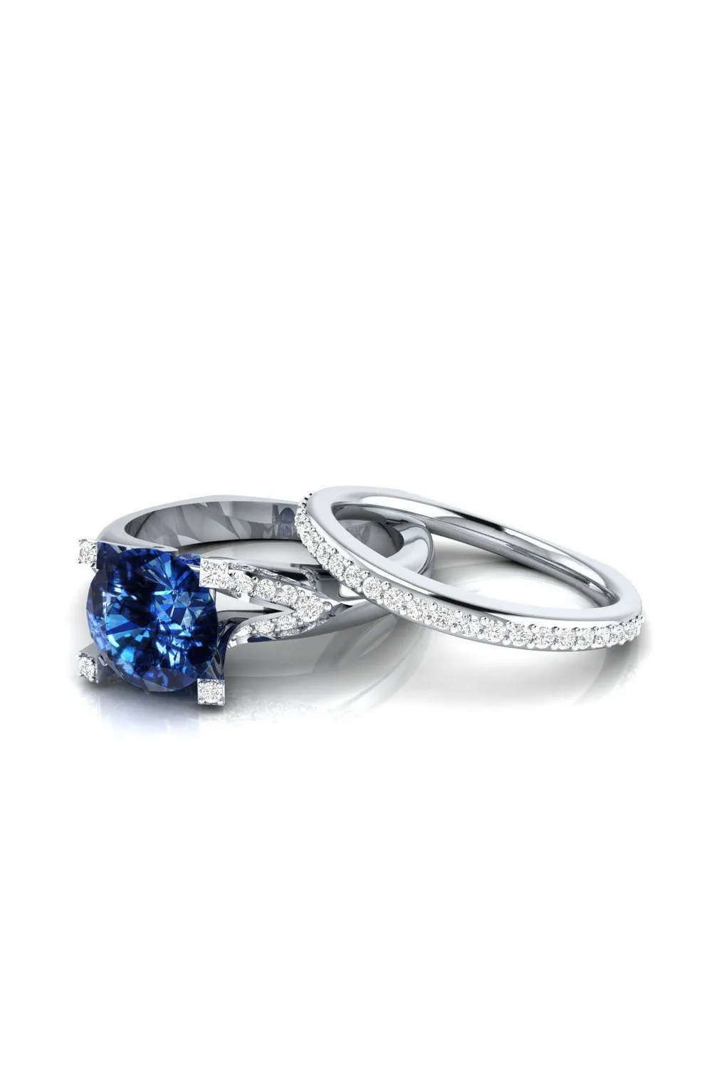 Anillo de zafiro doble