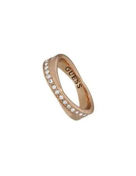 anillo guess cruzado brillante 56