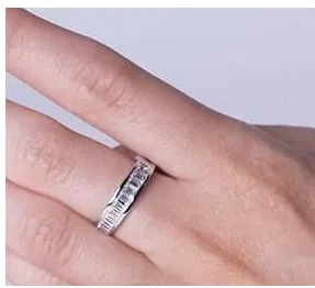 Anillo Oro Blanco Circonitas