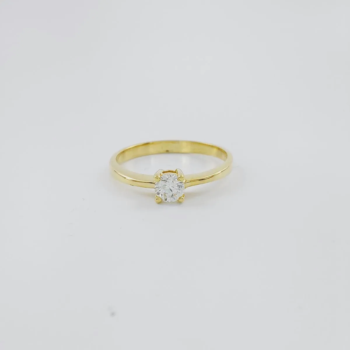 Anillo Solitario Oro Amarillo 0.11CT