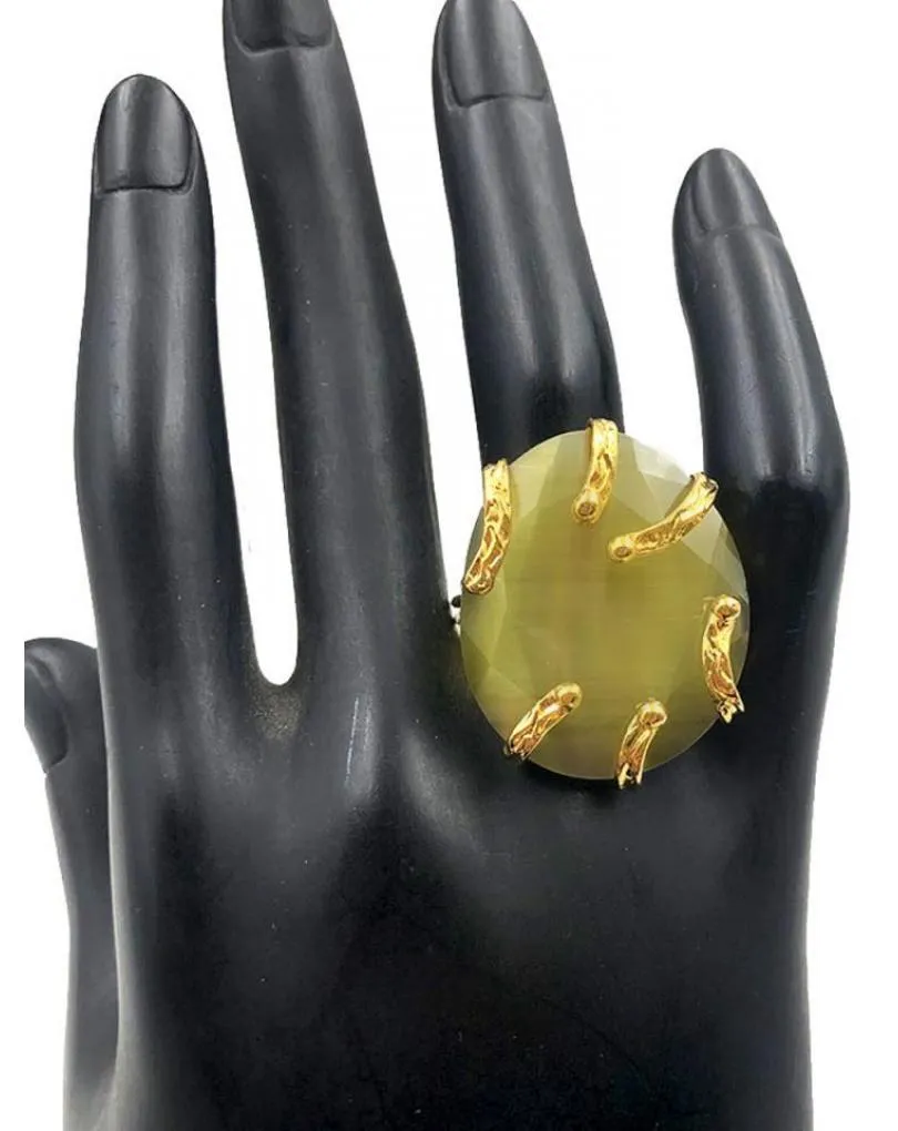 ANILLOS GRANDES DE MUJER DORADOS Y VERDES PARA INVITADA DE BODA