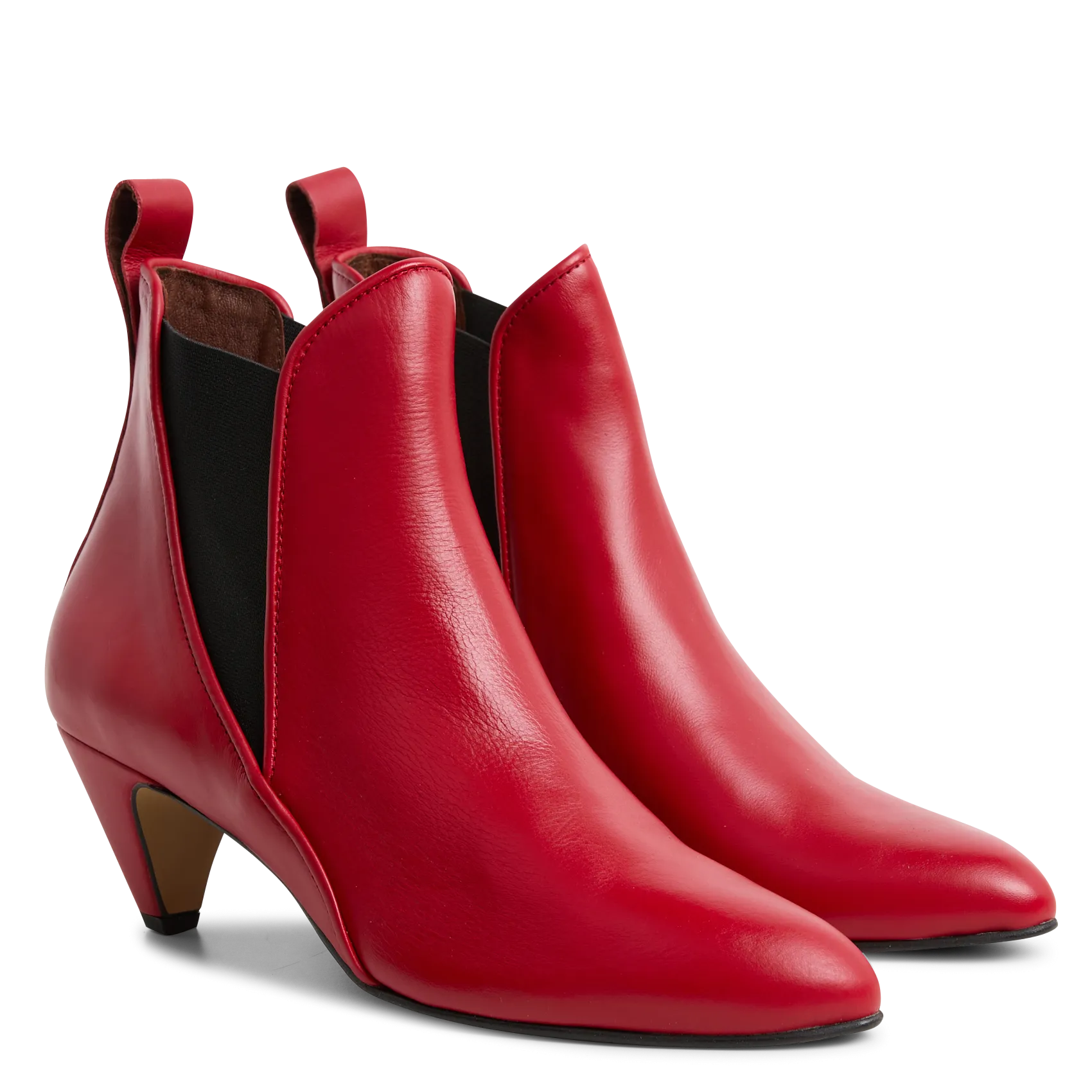 ANONYMOUS COPENHAGEN RIKLEY  BOTINES DE CUERO EN ROJO