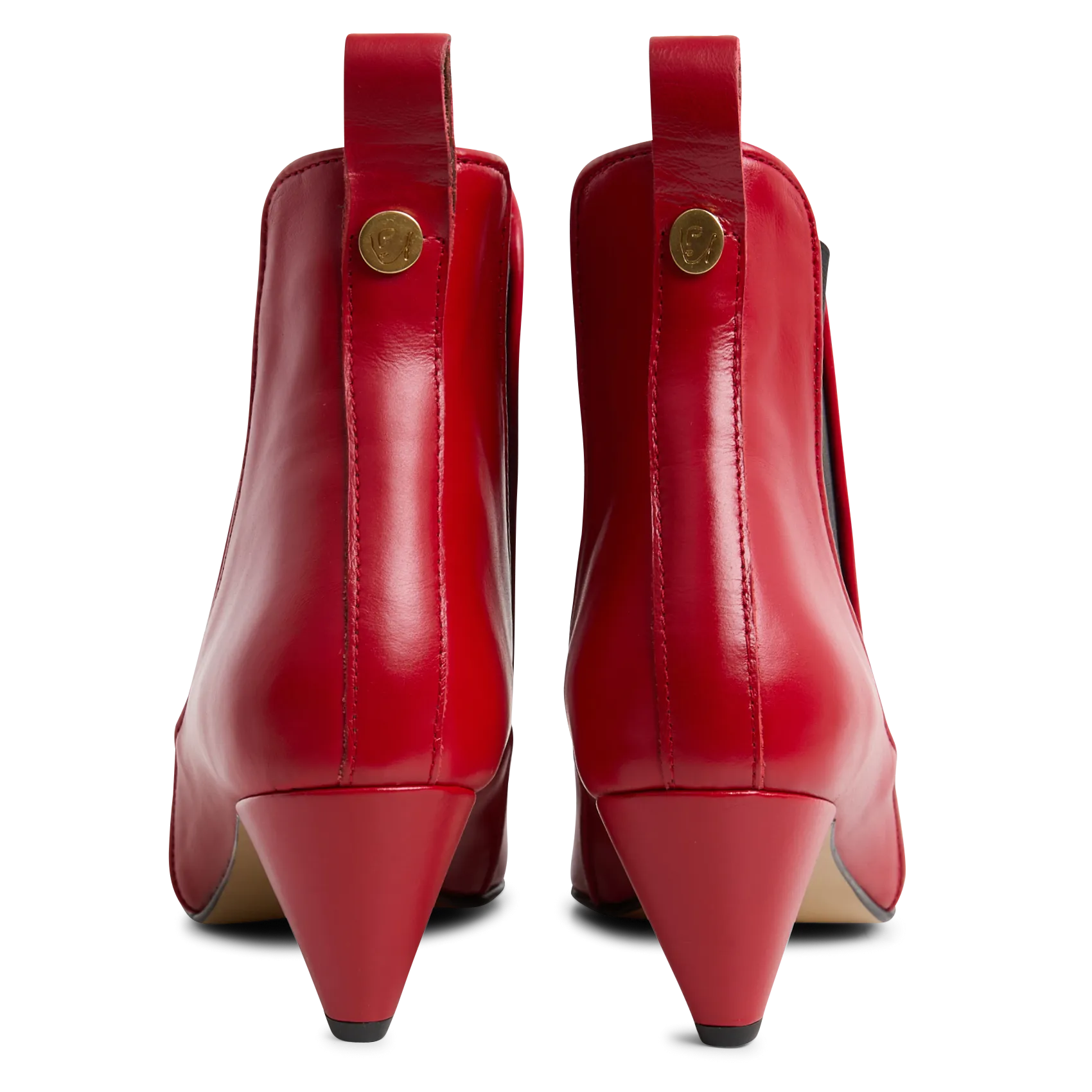 ANONYMOUS COPENHAGEN RIKLEY  BOTINES DE CUERO EN ROJO