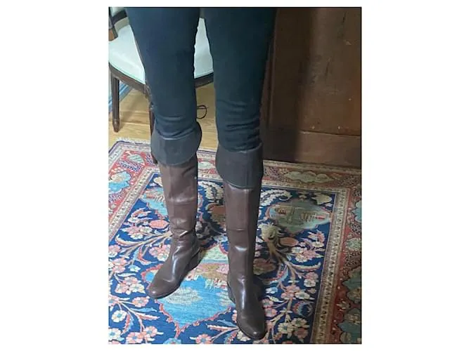 Autre Marque botas altas de becerro Castaño 