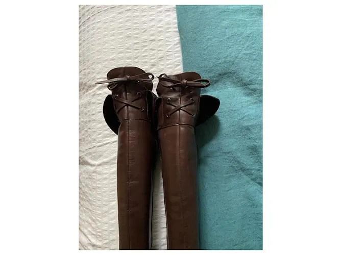 Autre Marque botas altas de becerro Castaño 