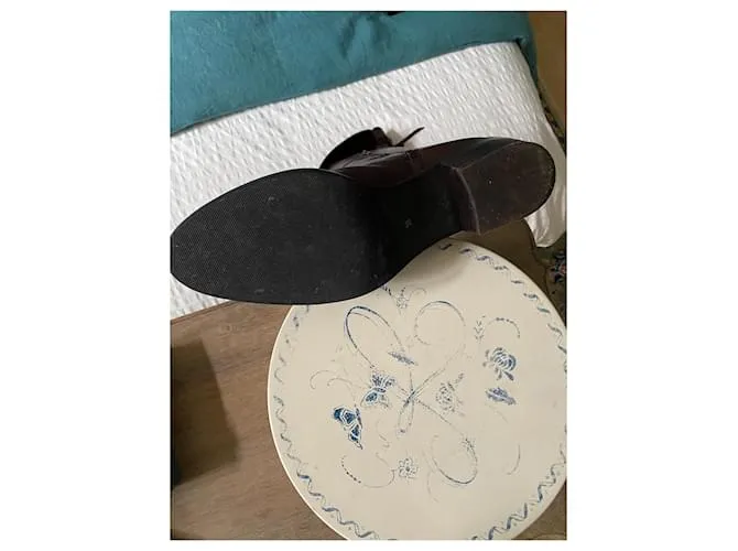 Autre Marque botas altas de becerro Castaño 