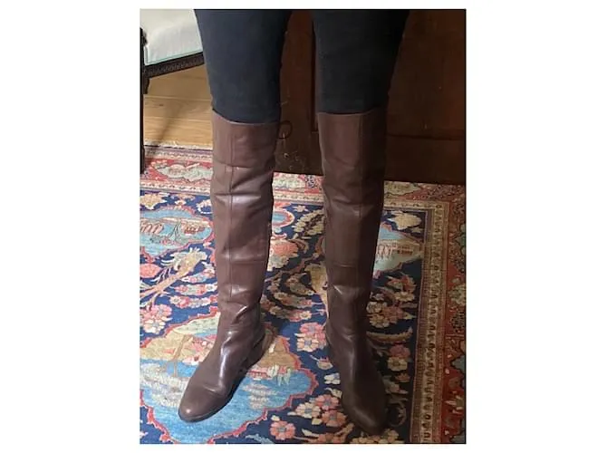 Autre Marque botas altas de becerro Castaño 