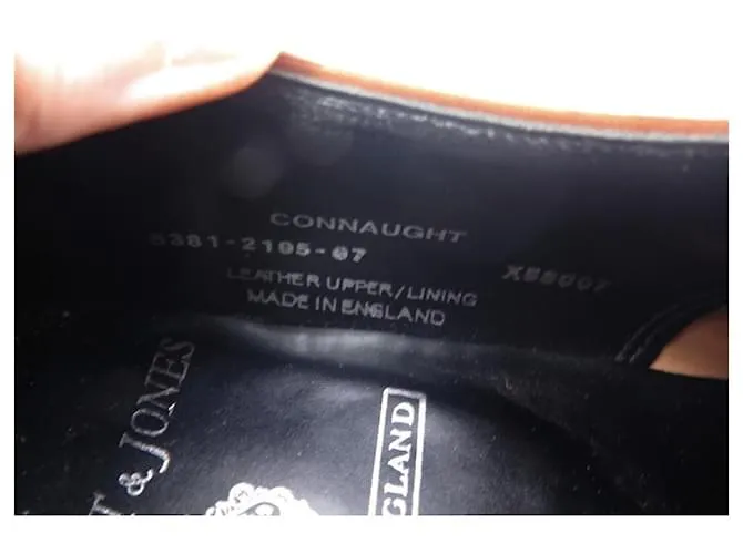 Autre Marque ZAPATOS CROCKETT Y JONES CONNAUGHT RICHELIEU 10mi 44 zapatos de cuero marrón Castaño 