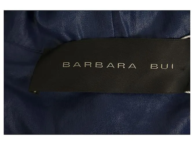 Barbara Bui Azul Poliéster Trench Una Pieza Pull Over Chaqueta tamaño 38 / S 