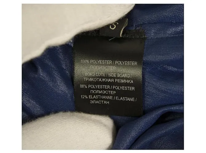 Barbara Bui Azul Poliéster Trench Una Pieza Pull Over Chaqueta tamaño 38 / S 