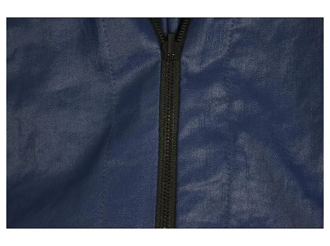 Barbara Bui Azul Poliéster Trench Una Pieza Pull Over Chaqueta tamaño 38 / S 