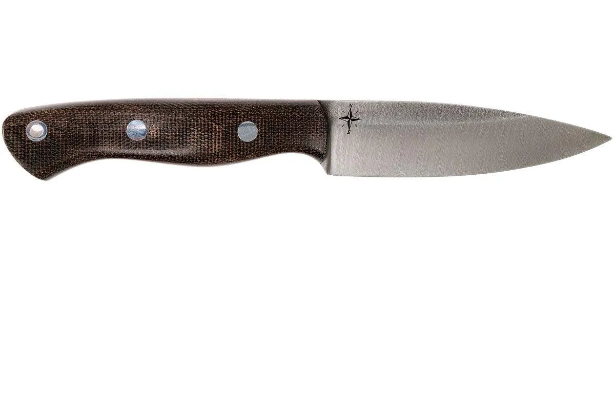 Bark River Mini Aurora CPM 3V, Green Canvas micarta, Red Liner