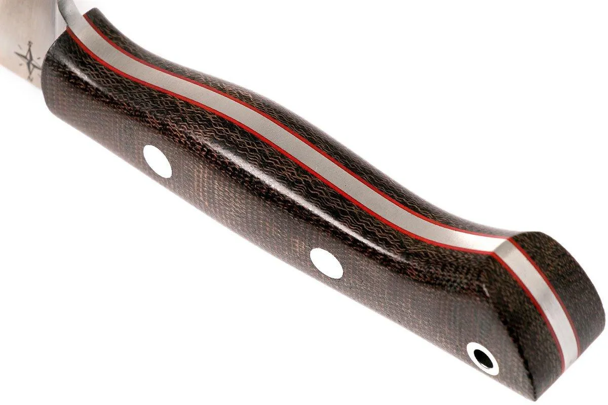 Bark River Mini Aurora CPM 3V, Green Canvas micarta, Red Liner