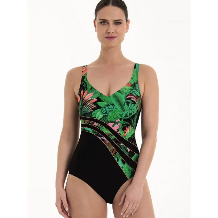 Bañador Reductor Anita Jungle Groove Luella con foam 7379 Esmeralda