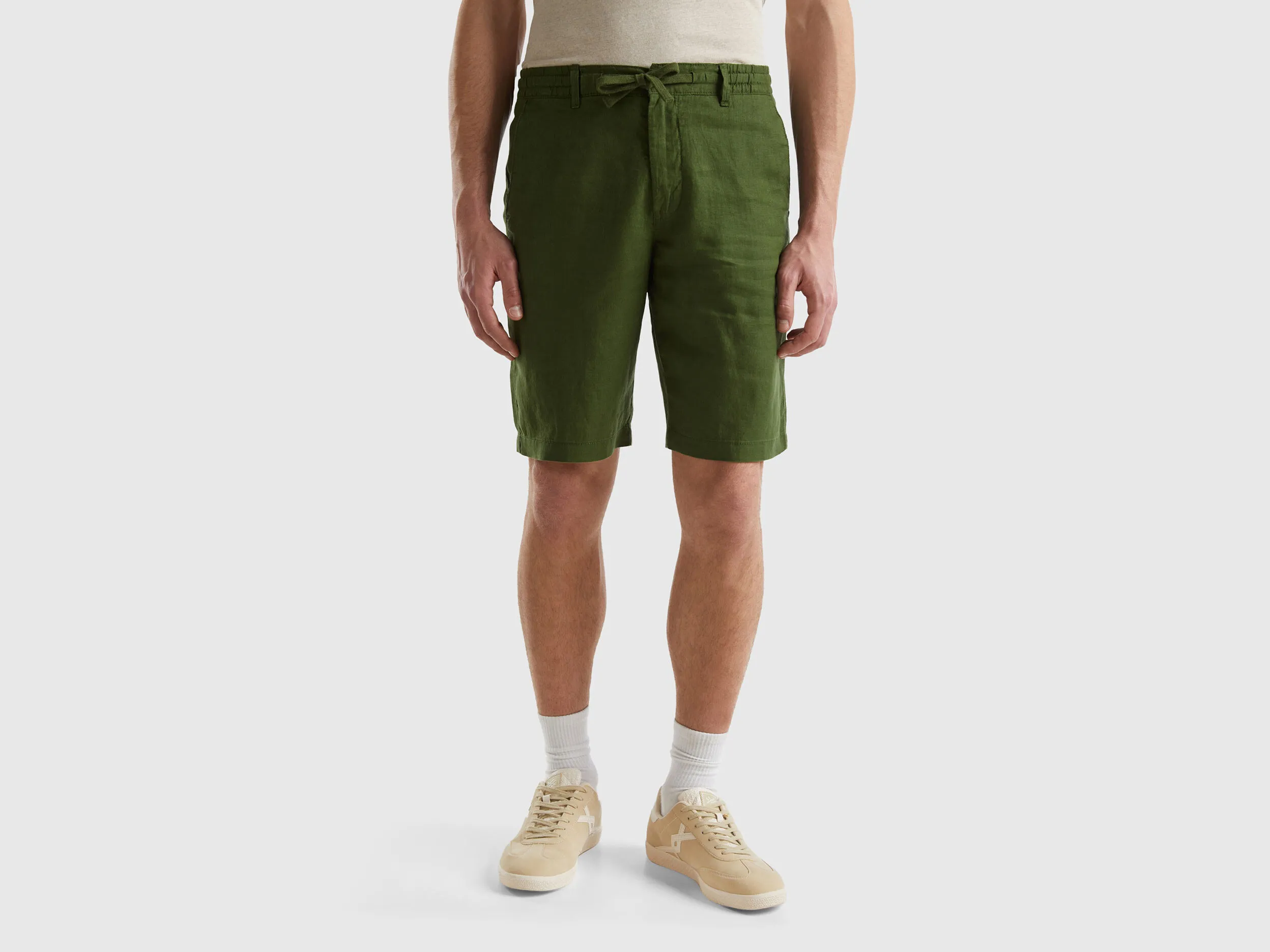 Bermudas de 100 % lino