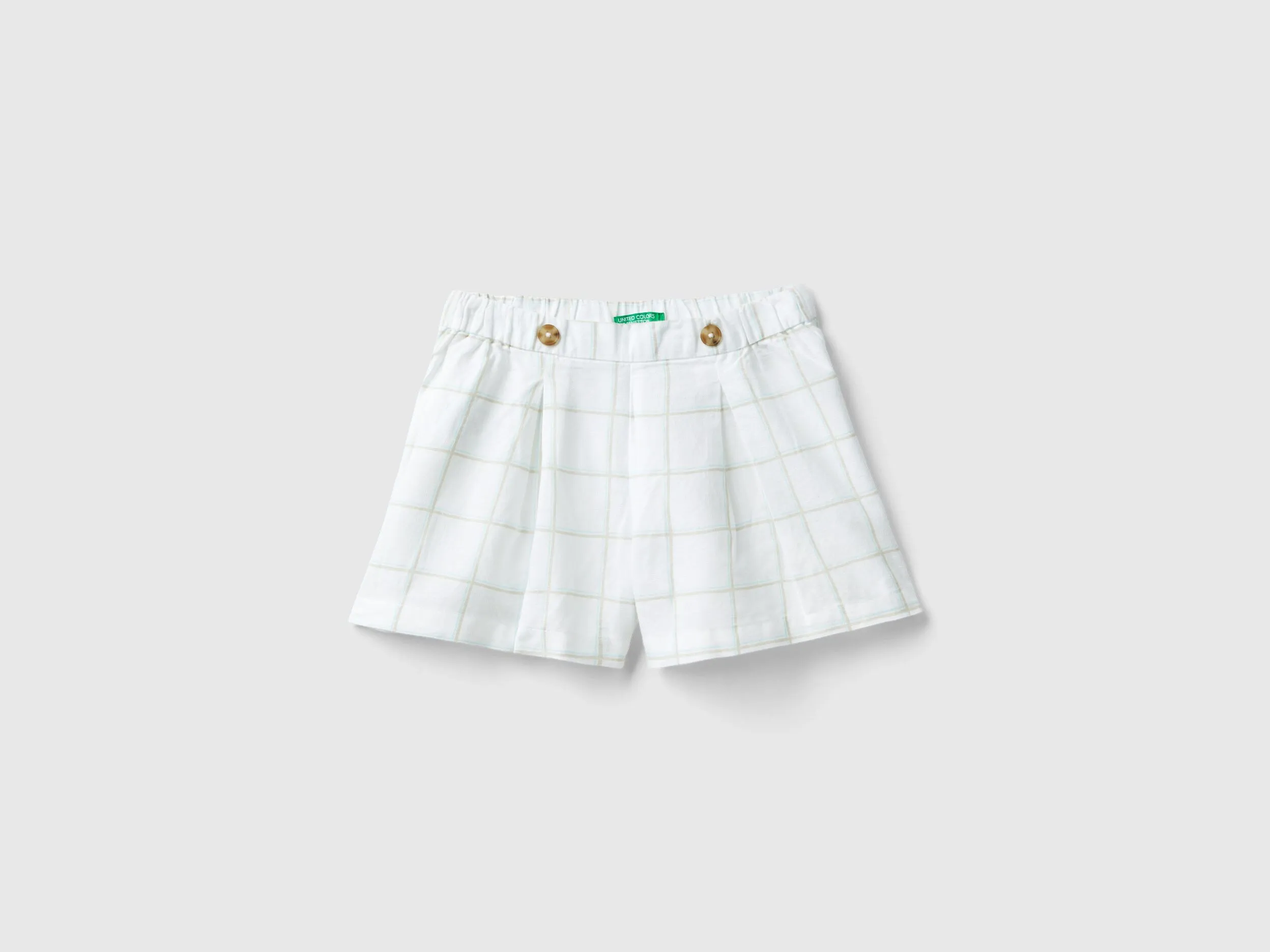 Bermudas estampadas de lino mixto
