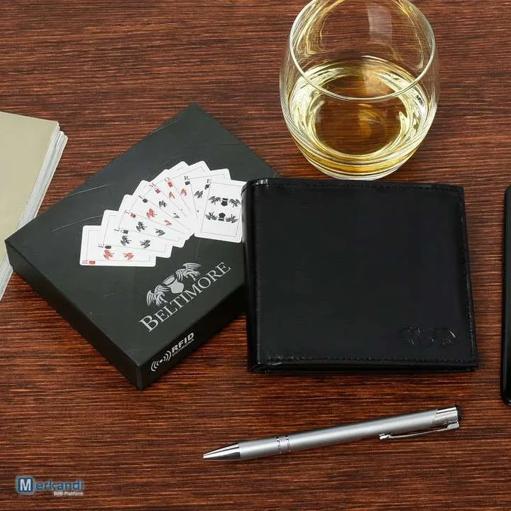 Billeteras de cuero al por mayor | Billetera de cuero genuino Beltimore para hombre