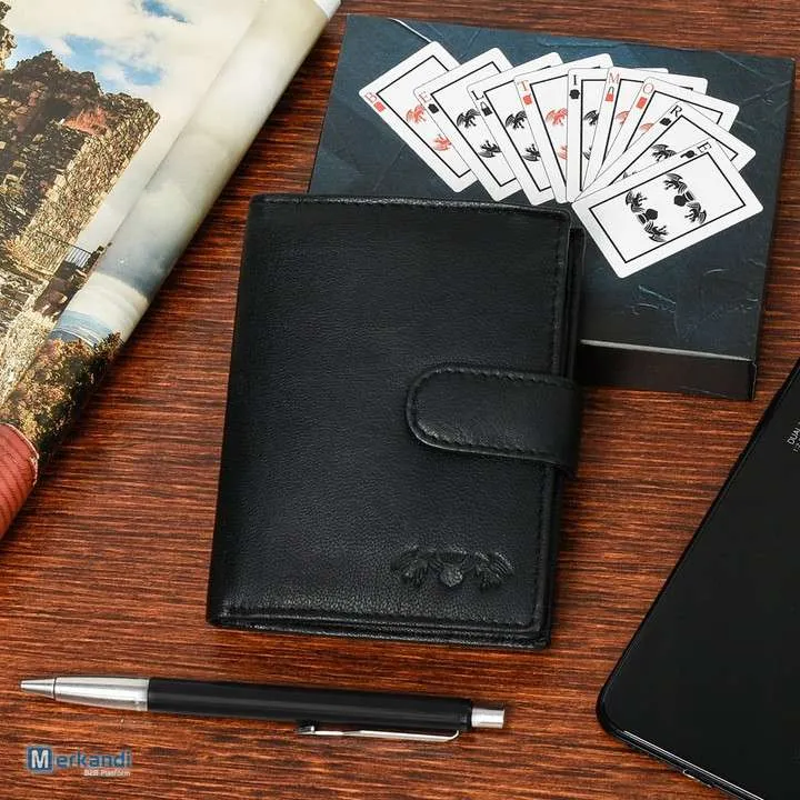 Billeteras de cuero al por mayor | Billetera de cuero genuino para hombre Beltimore