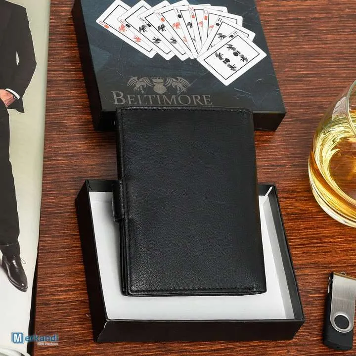Billeteras de cuero al por mayor | Billetera de cuero genuino para hombre Beltimore