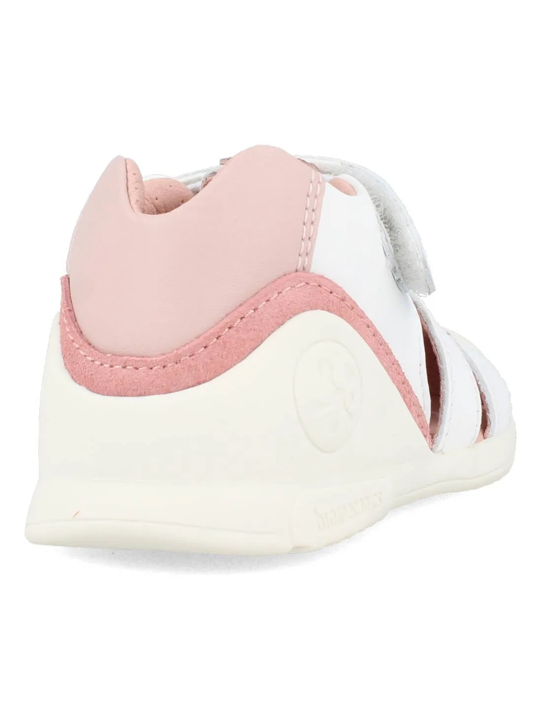 BIOMECANICS  SANDALIA DE PIEL TIRAS CORAZONES BLANCO