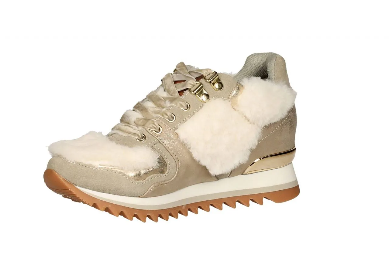 Blucher Nobuck Beig Cordon Seda Pelos Pala y Lados Blanco