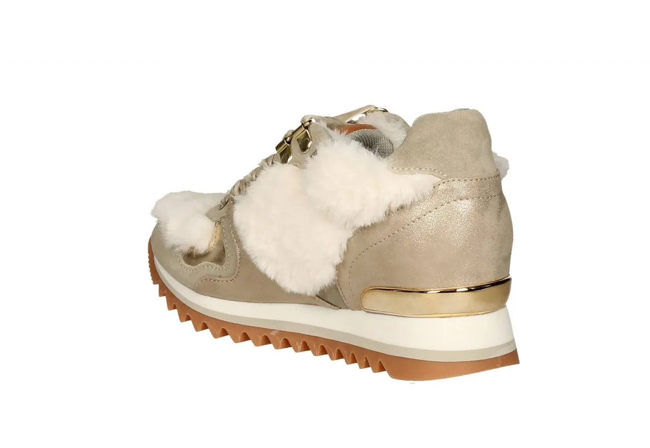 Blucher Nobuck Beig Cordon Seda Pelos Pala y Lados Blanco